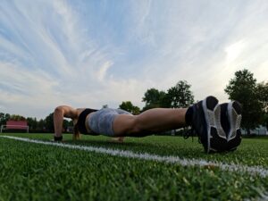 Woman doing pushups