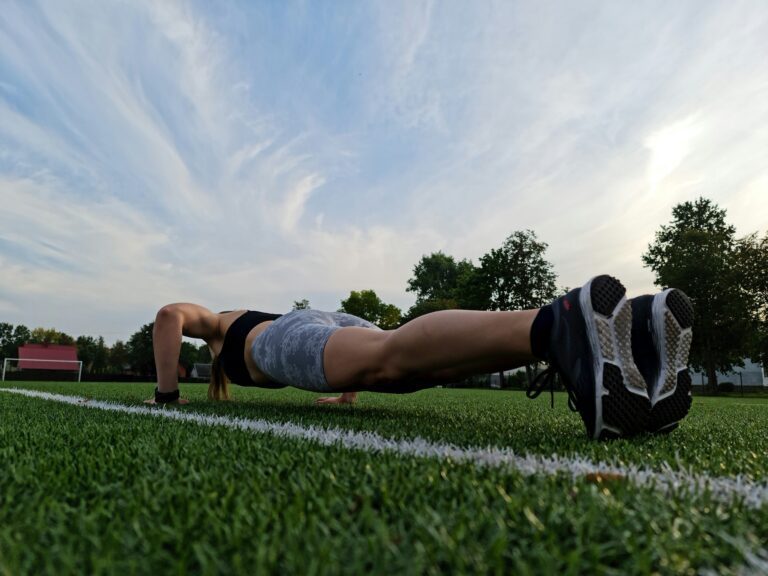 Woman doing pushups